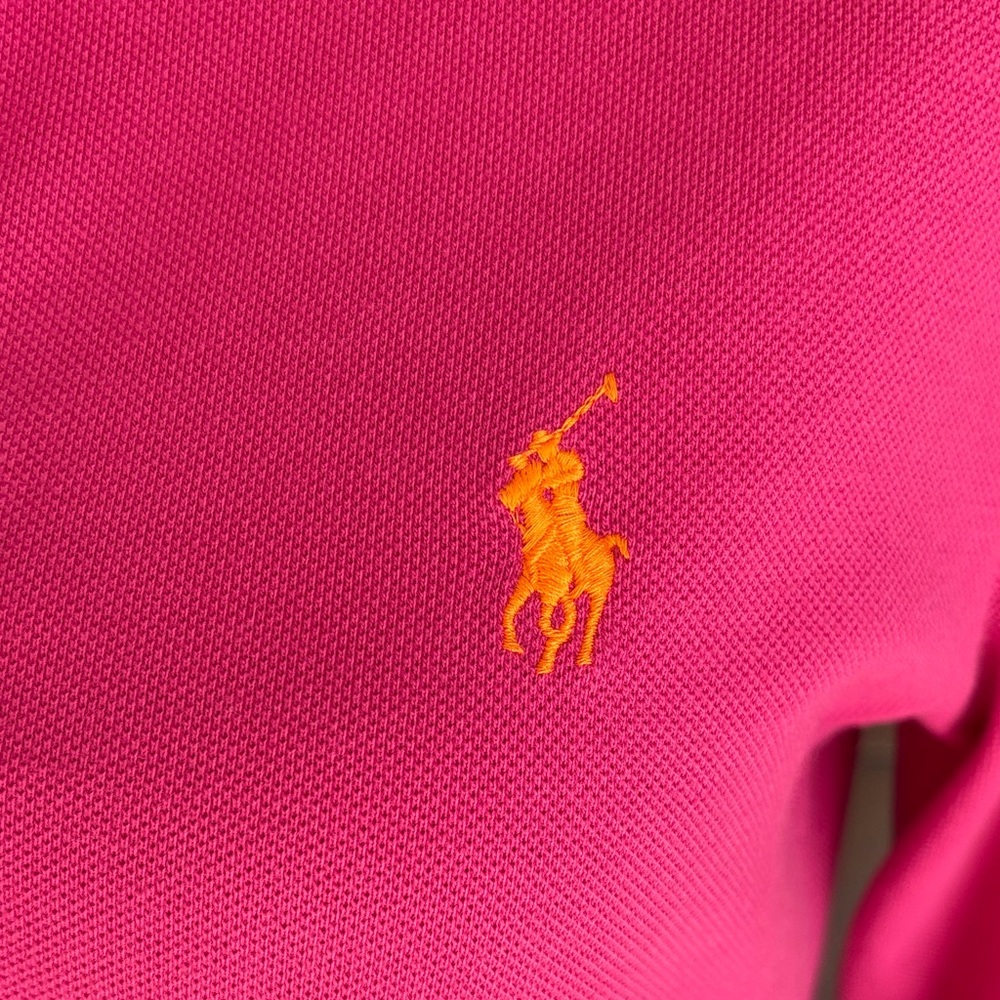 Ralph Lauren Sport Fuchsia Polo Pique Cotton Dress M - Picture 4 of 11